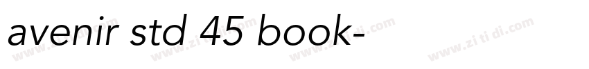 avenir std 45 book字体转换
